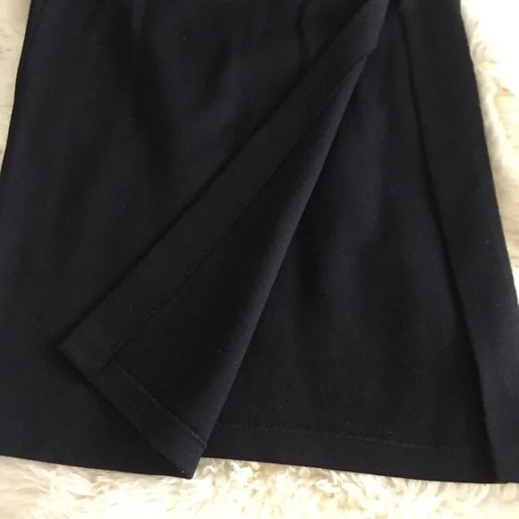 The Limited - Black midi wool blend column skirt with side slit, 4 - Picture 4 of 4